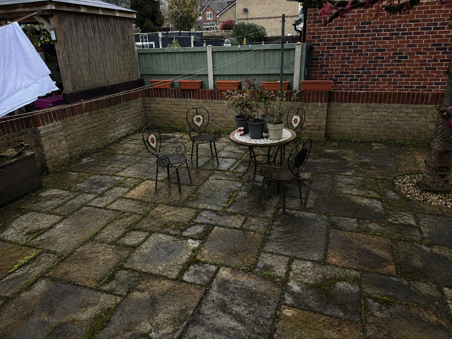 Block Paving Driveway before cleaning