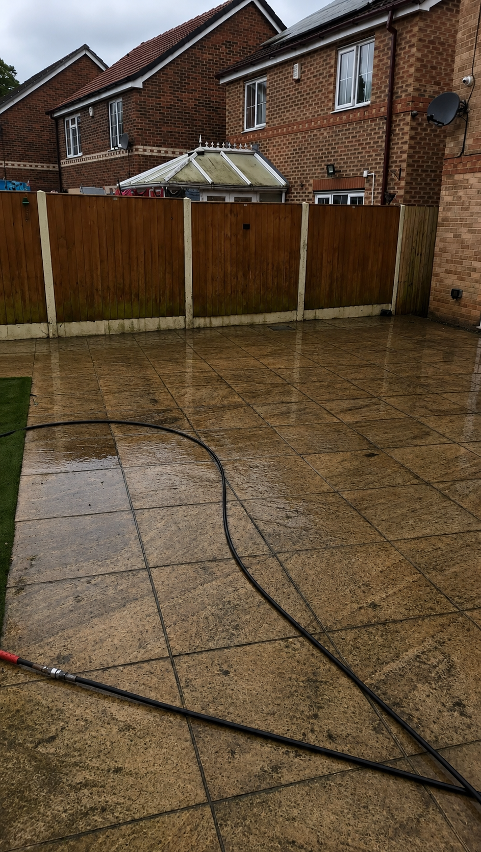 Patio Cleaning before cleaning
