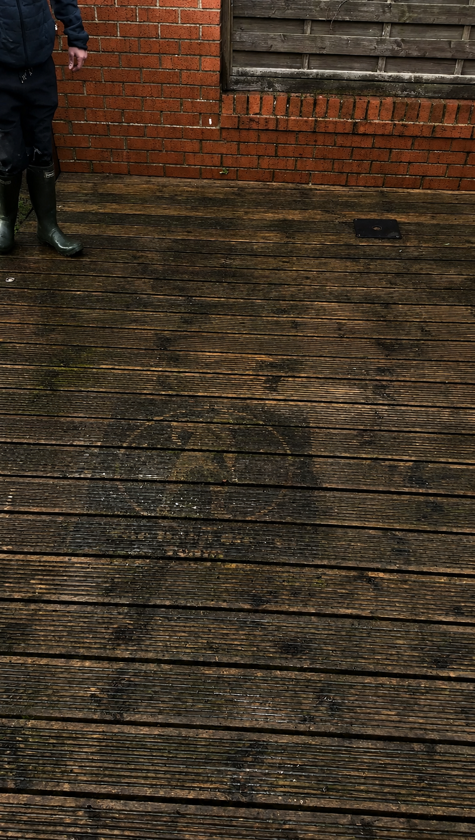 Decking Restoration before cleaning